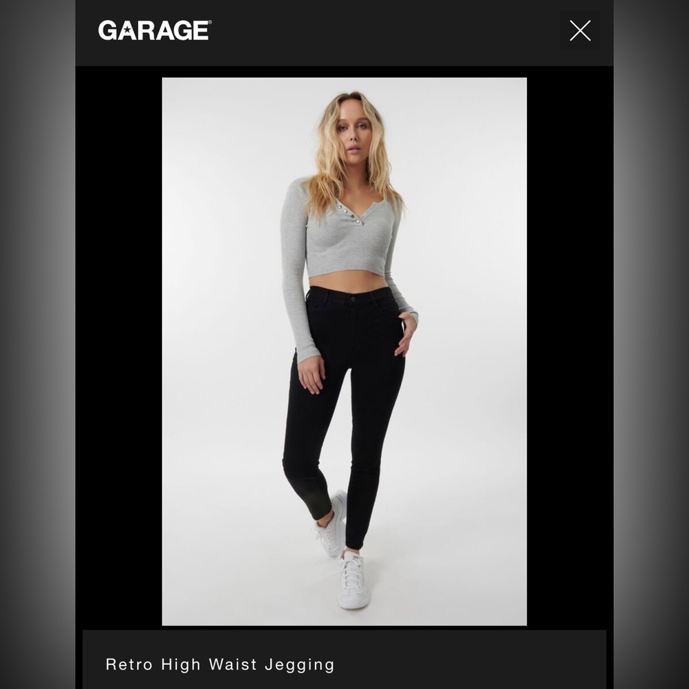 Garage retro high wasted black jeggings